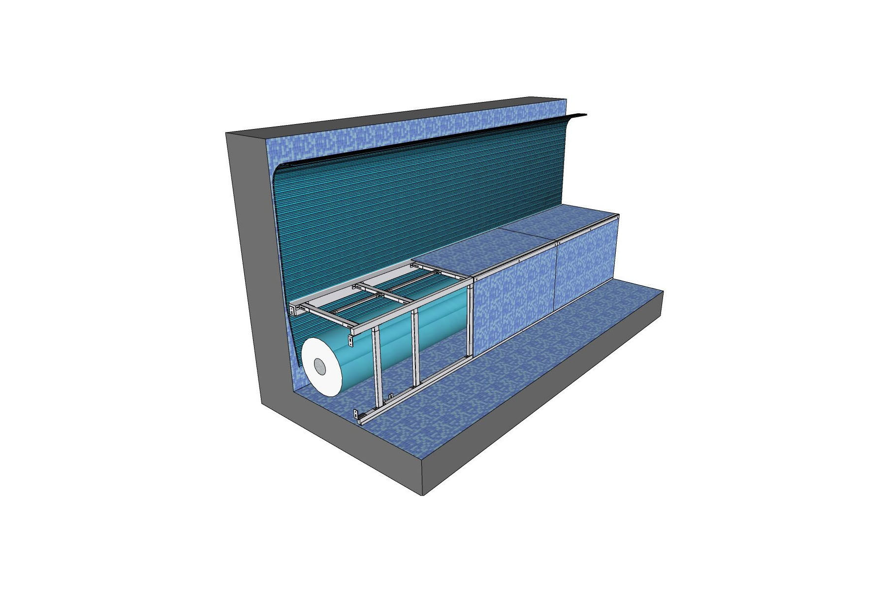 Integrated Bench Pool Cover | Aqua Platinum Projects